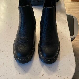 Dr. Martens Black Boots with Yellow Accents